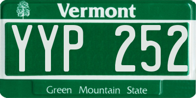 VT license plate YYP252