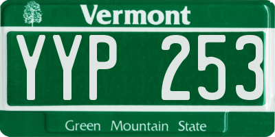 VT license plate YYP253