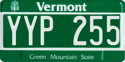 VT license plate YYP255