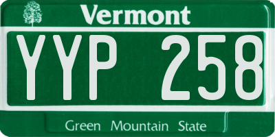 VT license plate YYP258
