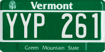 VT license plate YYP261