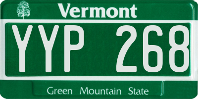 VT license plate YYP268