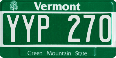 VT license plate YYP270