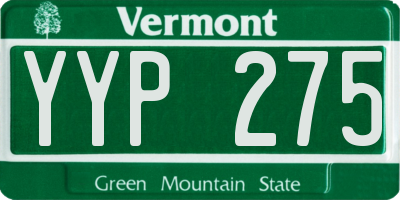 VT license plate YYP275
