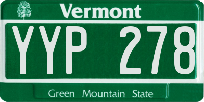 VT license plate YYP278