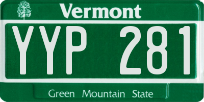 VT license plate YYP281