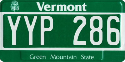 VT license plate YYP286