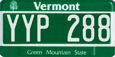 VT license plate YYP288