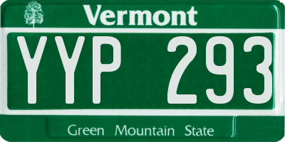 VT license plate YYP293