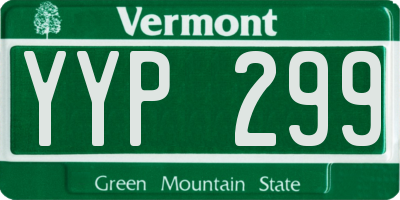 VT license plate YYP299