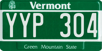 VT license plate YYP304