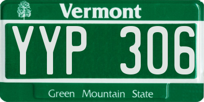 VT license plate YYP306