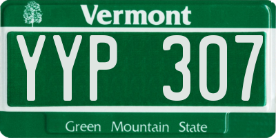 VT license plate YYP307