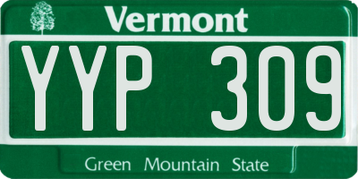 VT license plate YYP309