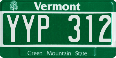 VT license plate YYP312