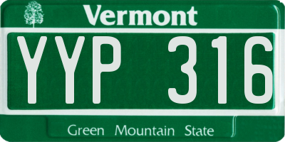 VT license plate YYP316
