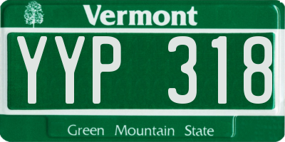 VT license plate YYP318