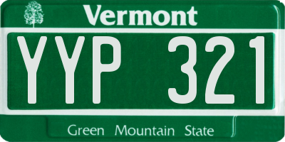 VT license plate YYP321