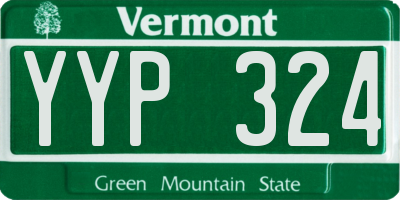 VT license plate YYP324