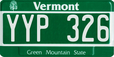VT license plate YYP326