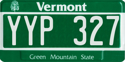 VT license plate YYP327