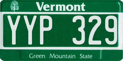 VT license plate YYP329