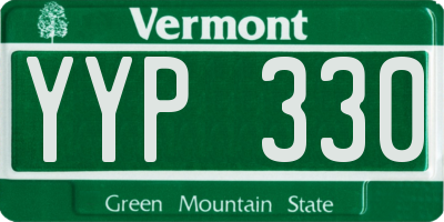 VT license plate YYP330