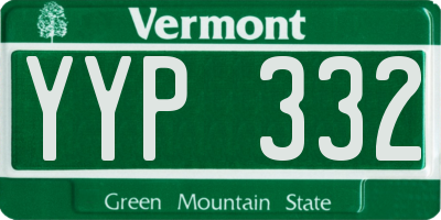 VT license plate YYP332