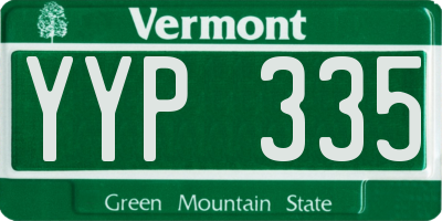 VT license plate YYP335