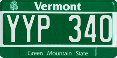 VT license plate YYP340