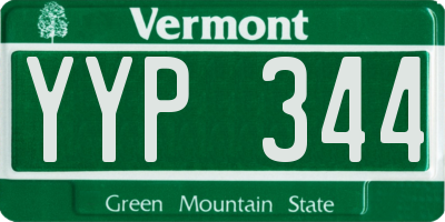 VT license plate YYP344