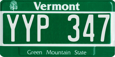 VT license plate YYP347
