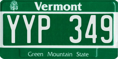 VT license plate YYP349