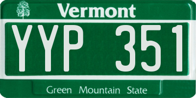 VT license plate YYP351