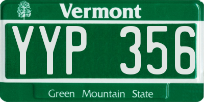 VT license plate YYP356