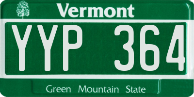 VT license plate YYP364