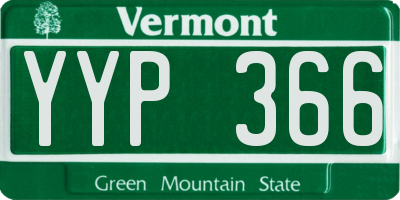 VT license plate YYP366