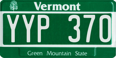 VT license plate YYP370