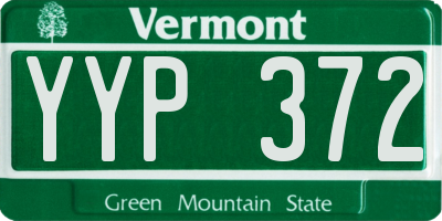 VT license plate YYP372
