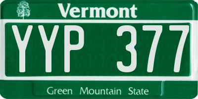 VT license plate YYP377