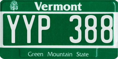 VT license plate YYP388