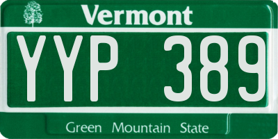 VT license plate YYP389