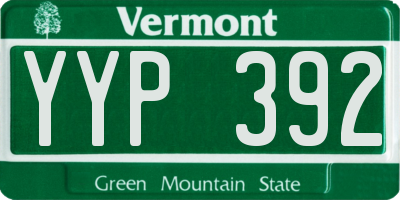VT license plate YYP392