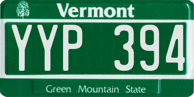 VT license plate YYP394