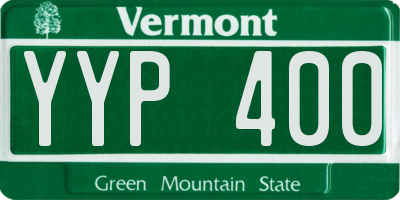 VT license plate YYP400