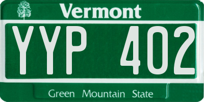 VT license plate YYP402