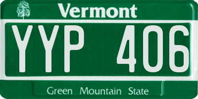 VT license plate YYP406