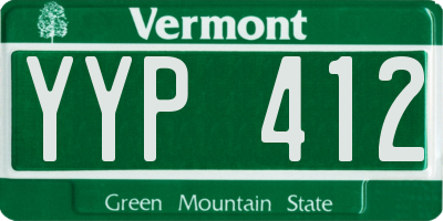 VT license plate YYP412