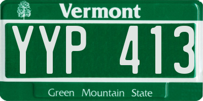 VT license plate YYP413