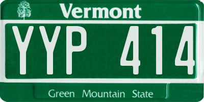 VT license plate YYP414